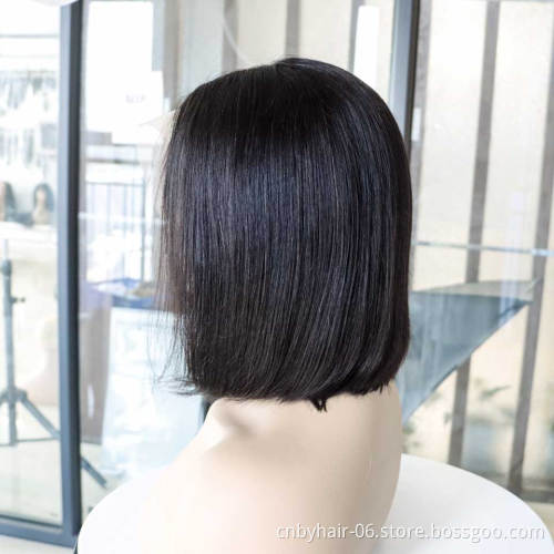 WKSwigs Straight Bob Wigs Brazilian Human Hair Lace Front Closure Short Bob Wig Wholesale Straight Human Hair Bob Raw Brazilian
